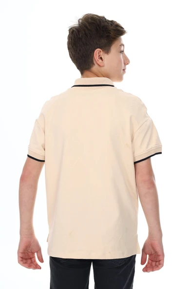 Toontoy Erkek Çocuk  Polo Yaka Kolu Baskılı Tişört - 12