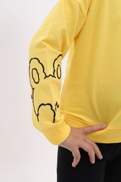 Toontoy Kız Çocuk Nakışlı Sweatshirt - 2