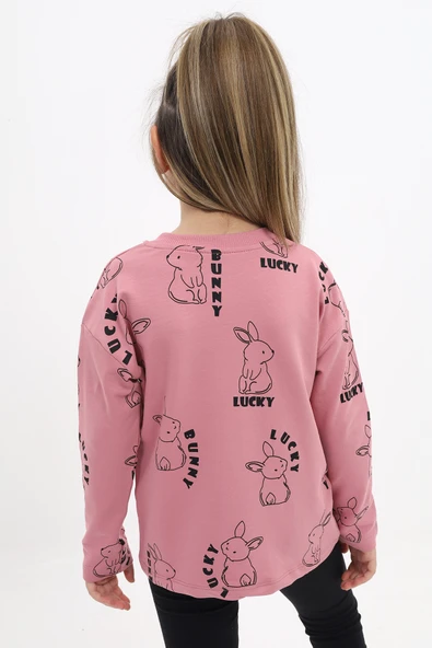 Toontoy Kız Çocuk Baskılı Sweatshirt - 3