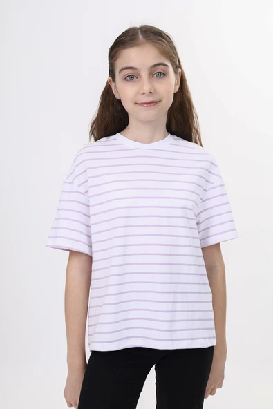 Toontoy Unisex Çocuk Çizgili Tişört ürün görseli 1