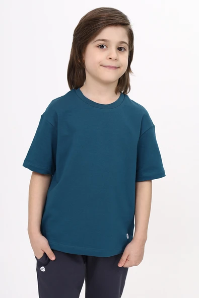 Toontoy Unisex Çocuk Etek Ucu Baskılı Tişört - 8