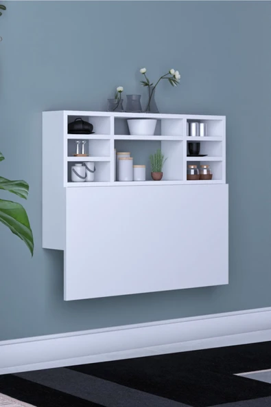 Kardelen Pratik Katlanır Portatif Raflı Katlanır Kırma Masa - 7