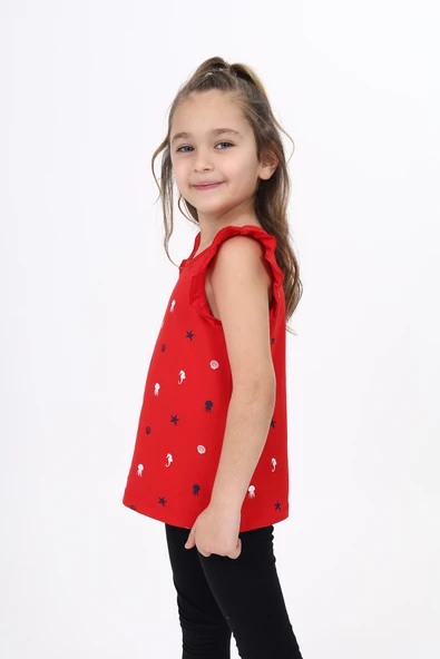 Toontoy Kız Çocuk Baskılı Atlet - 10