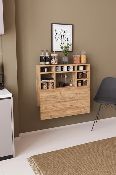 Kardelen Pratik Katlanır Portatif Raflı Katlanır Kırma Masa - Resim 8