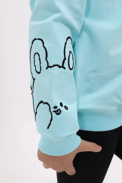 Toontoy Kız Çocuk Nakışlı Sweatshirt - 7