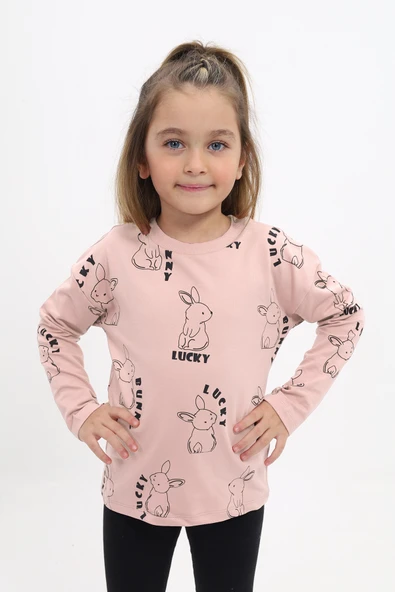 Toontoy Kız Çocuk Baskılı Sweatshirt - 11