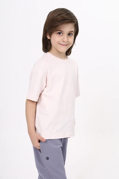 Toontoy Unisex Çocuk Etek Ucu Baskılı Tişört - 6