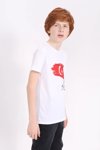 Toontoy Unisex Çocuk Atatürk Baskılı Tişört - 3