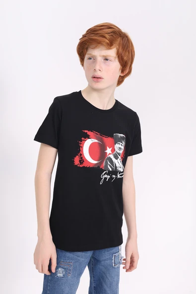 Toontoy Unisex Çocuk Atatürk Baskılı Tişört ürün görseli 1