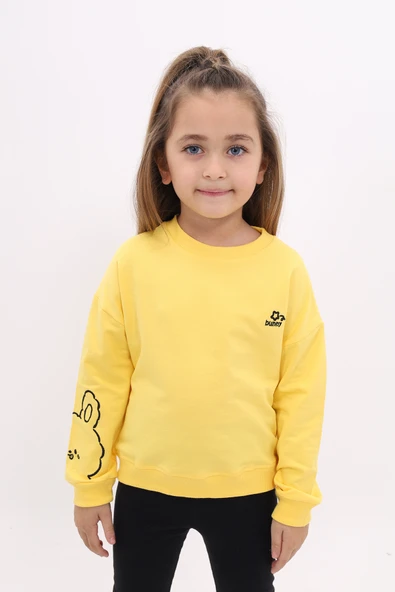 Toontoy Kız Çocuk Nakışlı Sweatshirt
