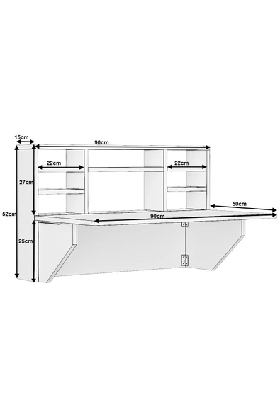 Kardelen Pratik Katlanır Portatif Raflı Katlanır Kırma Masa - Resim 11