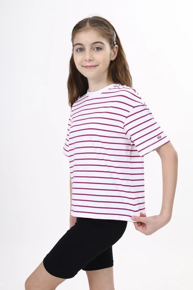 Toontoy Unisex Çocuk Çizgili Tişört - Resim 4