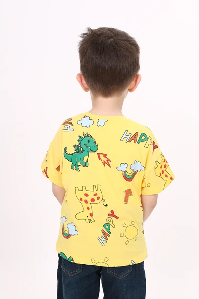 Toontoy Erkek Çocuk Baskılı Tişört - 5