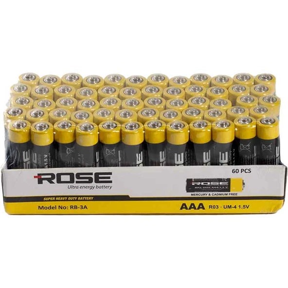ROSE KÜÇÜK KUMANDA PİLİ AAA KUMANDA PİLİ (60LI) RB-03
