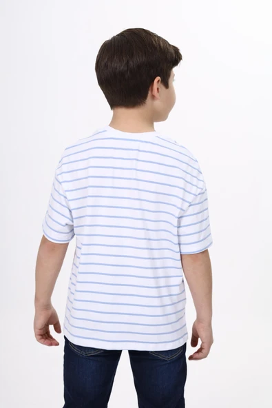 Toontoy Unisex Çocuk Çizgili Tişört - Resim 12