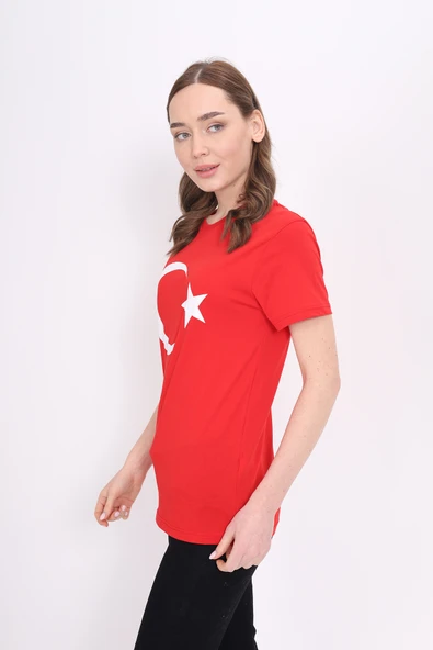 Toontoy Unisex Ay Yıldız Baskılı Tişört - 7