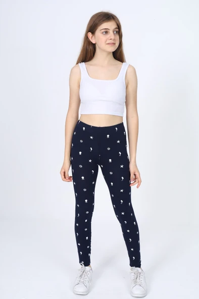 Toontoy Kız Çocuk Baskılı Tayt ürün görseli 1