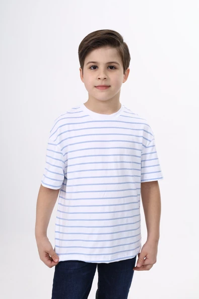 Toontoy Unisex Çocuk Çizgili Tişört - Resim 11