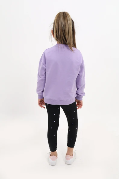 Toontoy Kız Çocuk Nakışlı Taytlı Takım - Resim 6