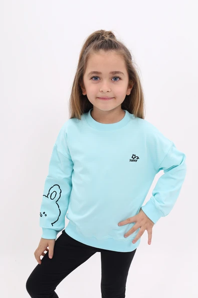Toontoy Kız Çocuk Nakışlı Sweatshirt - 5