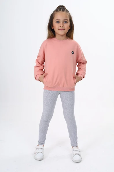 Toontoy Kız Çocuk Baskılı Taytlı Takım - 11