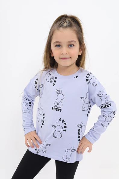 Toontoy Kız Çocuk Baskılı Sweatshirt - 7