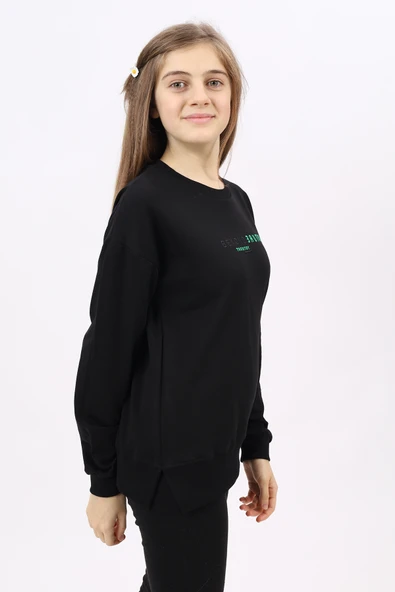 Toontoy Kız Çocuk Nakışlı Sweatshirt - 5