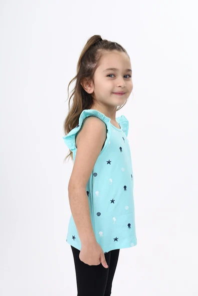 Toontoy Kız Çocuk Baskılı Atlet - 3