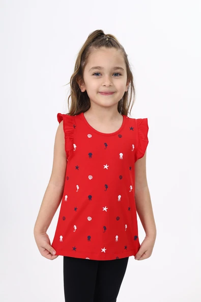 Toontoy Kız Çocuk Baskılı Atlet - 9