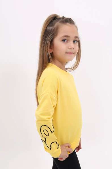 Toontoy Kız Çocuk Nakışlı Sweatshirt - 3