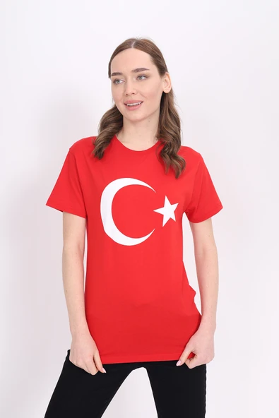 Toontoy Unisex Ay Yıldız Baskılı Tişört - 6