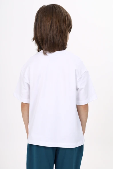 Toontoy Unisex Çocuk Etek Ucu Baskılı Tişört - 4