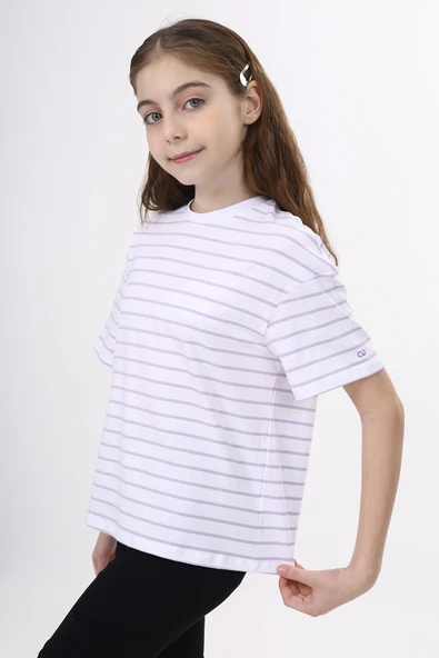 Toontoy Unisex Çocuk Çizgili Tişört - Resim 9