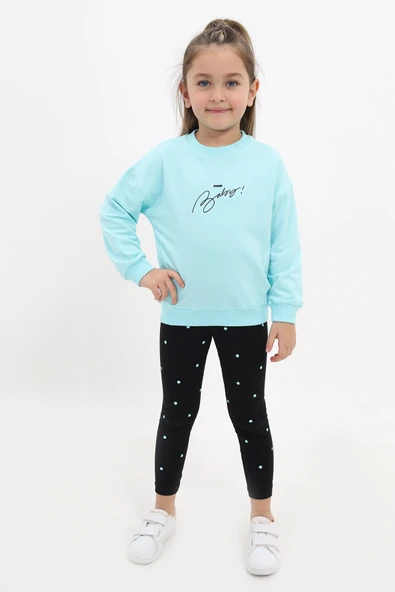 Toontoy Kız Çocuk Nakışlı Taytlı Takım ürün görseli 1