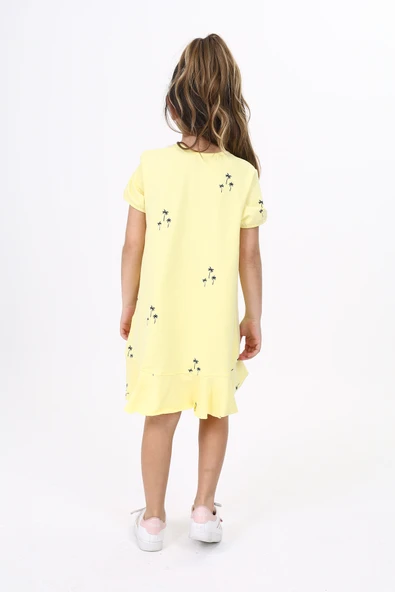 Toontoy Kız Çocuk Baskılı Elbise - Resim 4