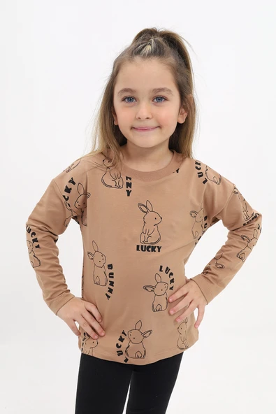 Toontoy Kız Çocuk Baskılı Sweatshirt - 4