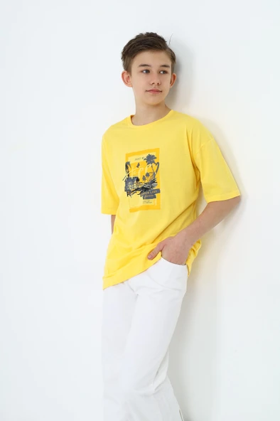 Toontoy Erkek Çocuk  Just Be Baskılı Tişört - Resim 9