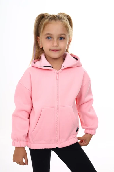 Toontoy Kız Çocuk Kapüşonlu Hırka - 4