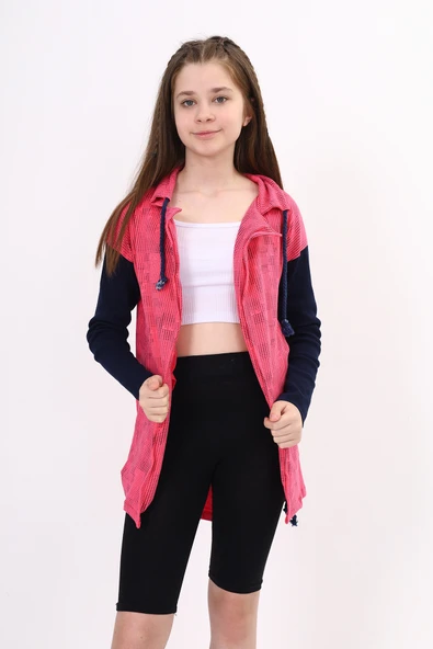 Toontoy Kız Çocuk Komple Baskılı Hırka - Resim 10