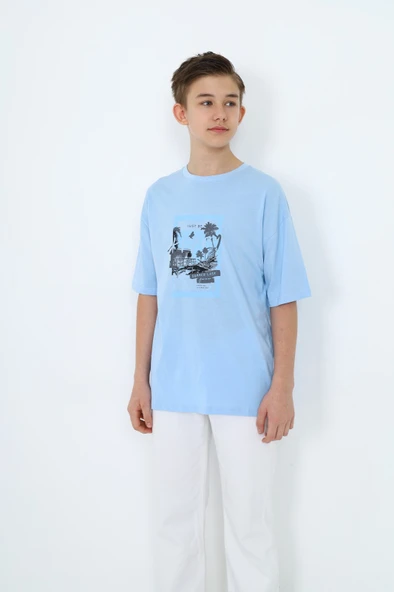 Toontoy Erkek Çocuk  Just Be Baskılı Tişört - Resim 12