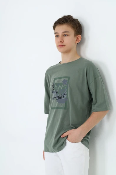 Toontoy Erkek Çocuk  Just Be Baskılı Tişört - Resim 4