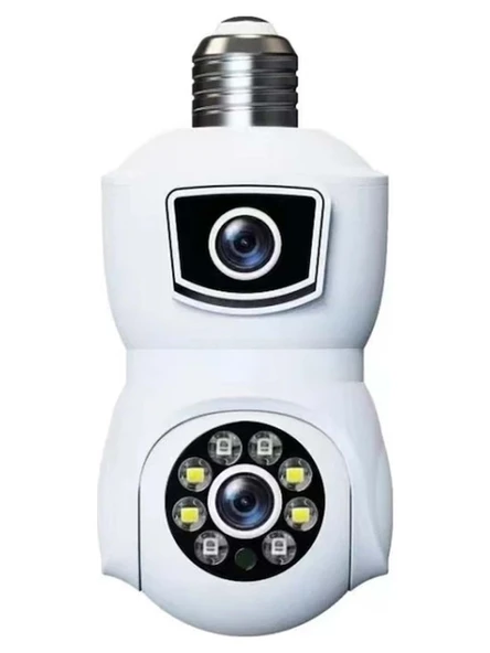 ROSE AHD-30125 İÇ MEKAN 220V İLE ÇALIŞAN ÇİFT KAMERALI 360 DERECE DÖNEBİLEN WİFİLİ GECE GÖRÜŞLÜ MİKROFONLU WİRELESS PTZ KAMERA