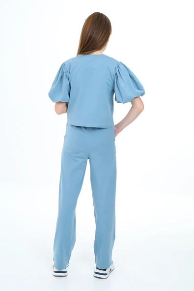 Toontoy Kız Balon Kol Çocuk Eşofman Takım - Resim 12