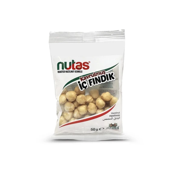 Nutas Kavrulmuş İç Fındık 50g Yastık Paket (90 adet)