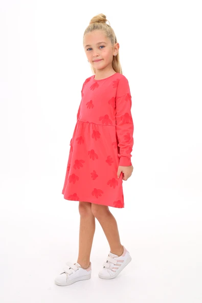 Toontoy Kız Çocuk Baskılı Elbise - Resim 11