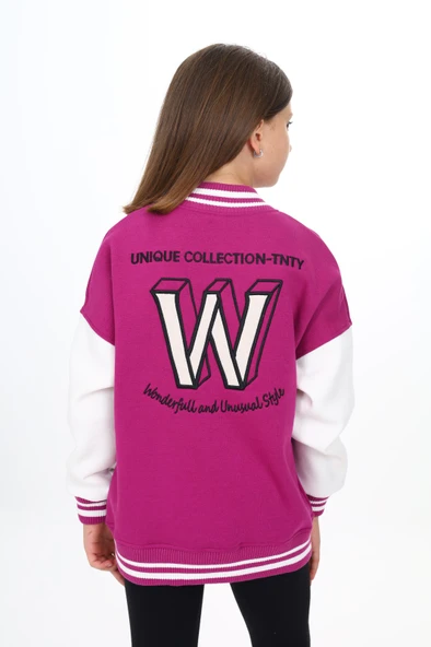 Toontoy Kız Çocuk Nakışlı Kolej Hırka - 12