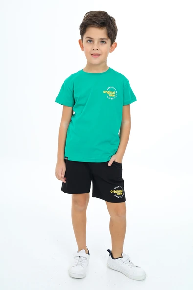 Toontoy Erkek Çocuk Baskılı Şortlu Takım - Resim 2