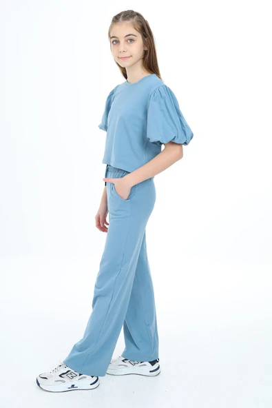 Toontoy Kız Balon Kol Çocuk Eşofman Takım - Resim 10