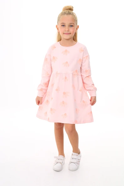 Toontoy Kız Çocuk Baskılı Elbise - Resim 4