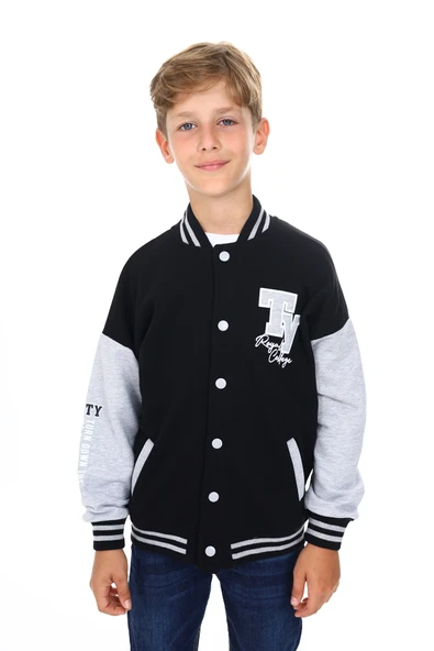 Toontoy Erkek Çocuk Nakışlı Kolej Hırka - 4